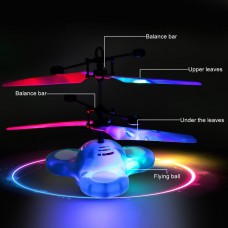Flying Hovering UFO LED Kids Toys Infrared Sensor Flying Saucer Hand Induced Blue   